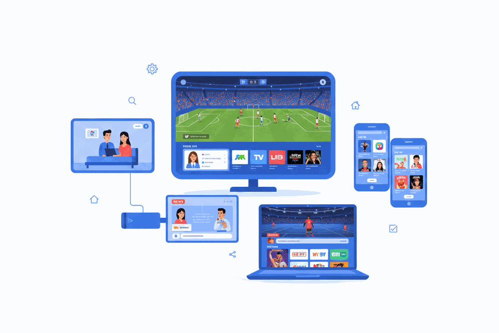 Xtreme HD IPTV works on Smart TV, phone, tablet, laptop, and streaming devices